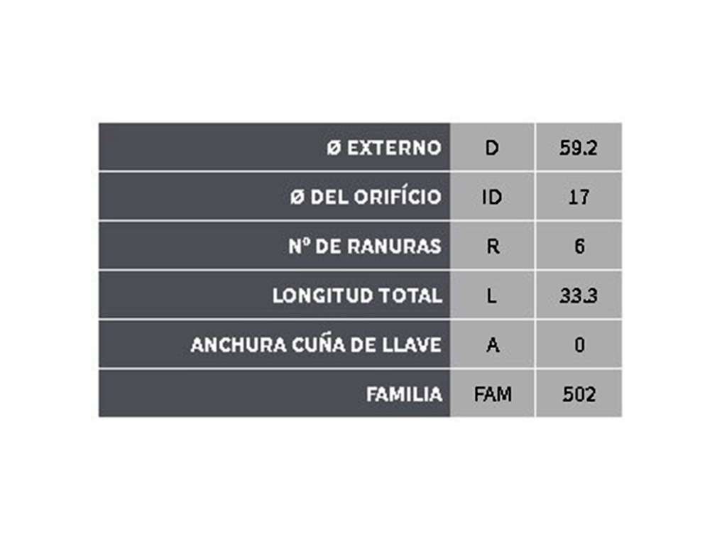 POLEA ALTERNADOR RE CLIO/ETC. 6 PK 59.2/17