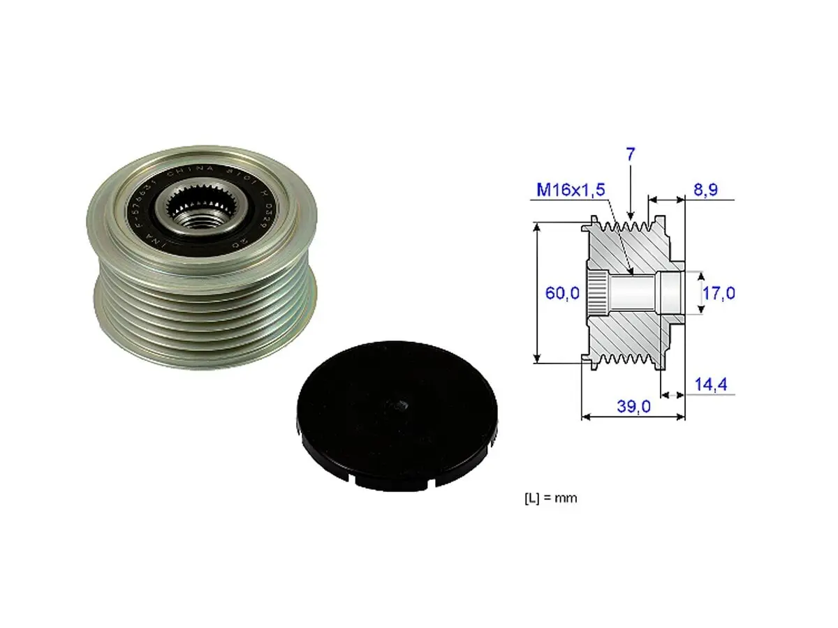 Polea Alternador Marcha Libre Hyundai H350 16-25