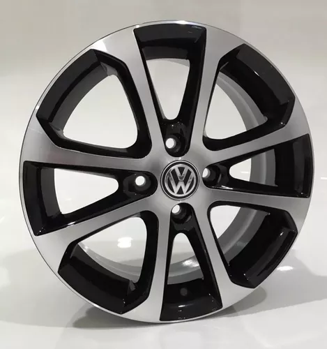 Juego de llantas de aleación Volkswagen Aro 13 4x100 con boquillas Diamond Black