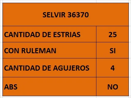 Maza de rueda delantera con rulemán