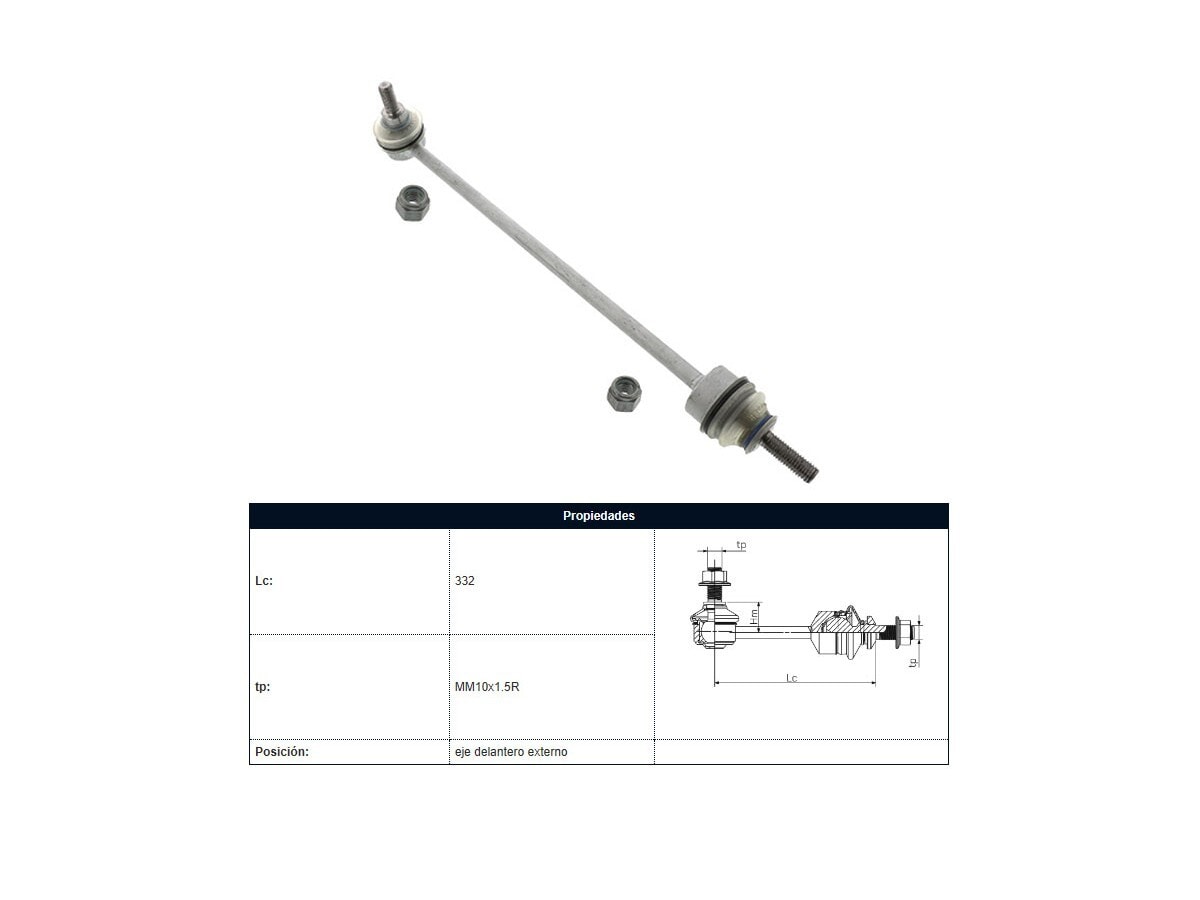 Bieleta Citroen C15, Peug 309/205 83-25 Der/Izq