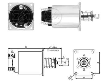 SOLENOIDE BOSCH MOTORES ESTACIONARIOS 12V