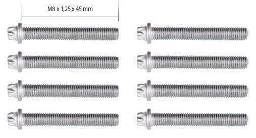Juego de tornillos 8 x 1,25 x 4