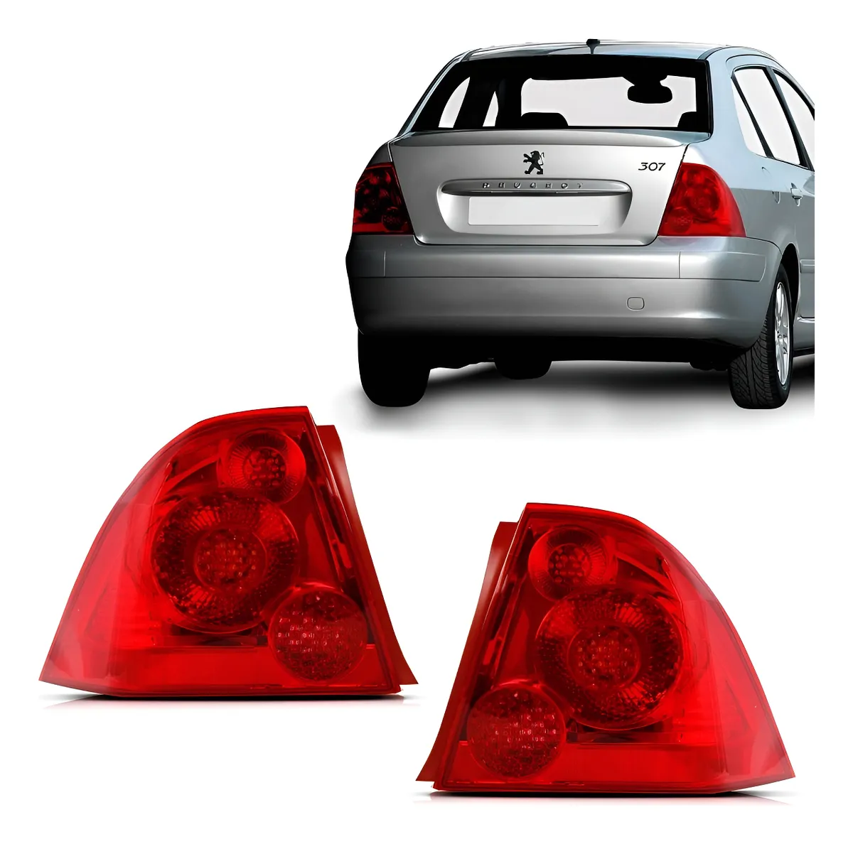 Par farol tracero Peugeot 307 Sedan 2007 2008 2009 2010 2011
