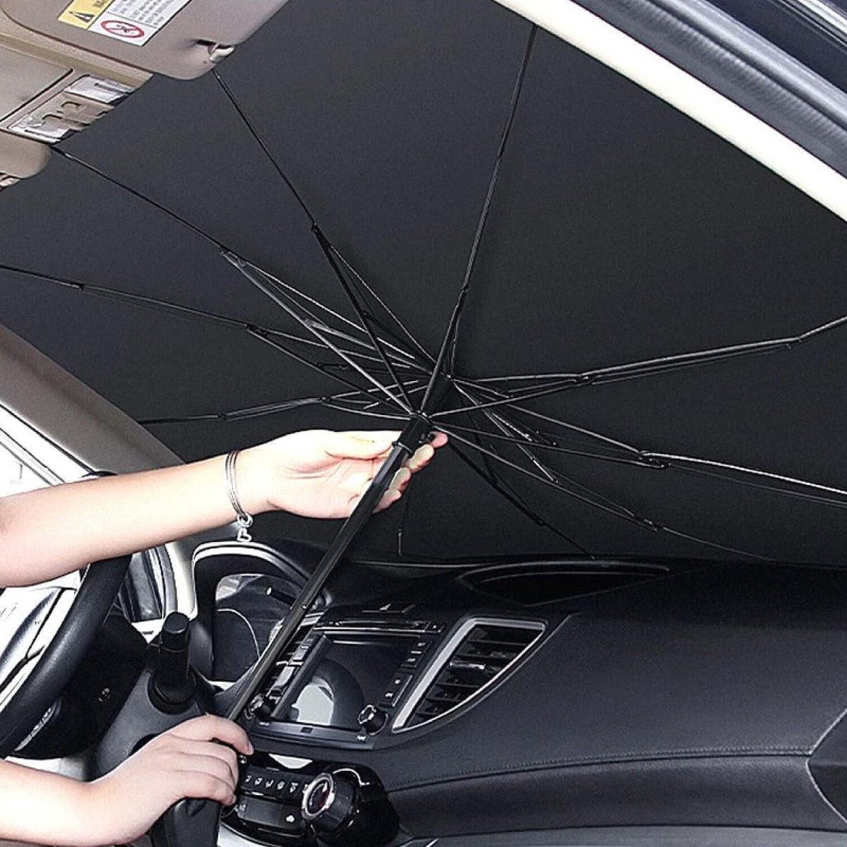 Parasol metalizado tipo paraguas