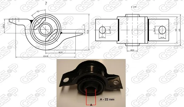 BUJE BASTIDOR INF FORD FOCUS 98 (C/ABRAZADERA)