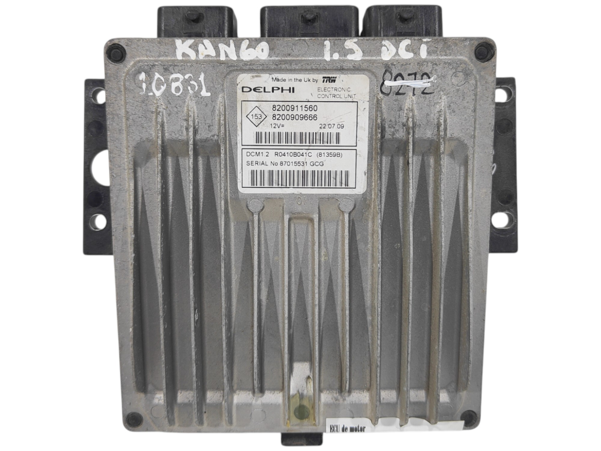 ECU de motor Renault KANGOO 1.5 dci , Ref: 10831-K3A5