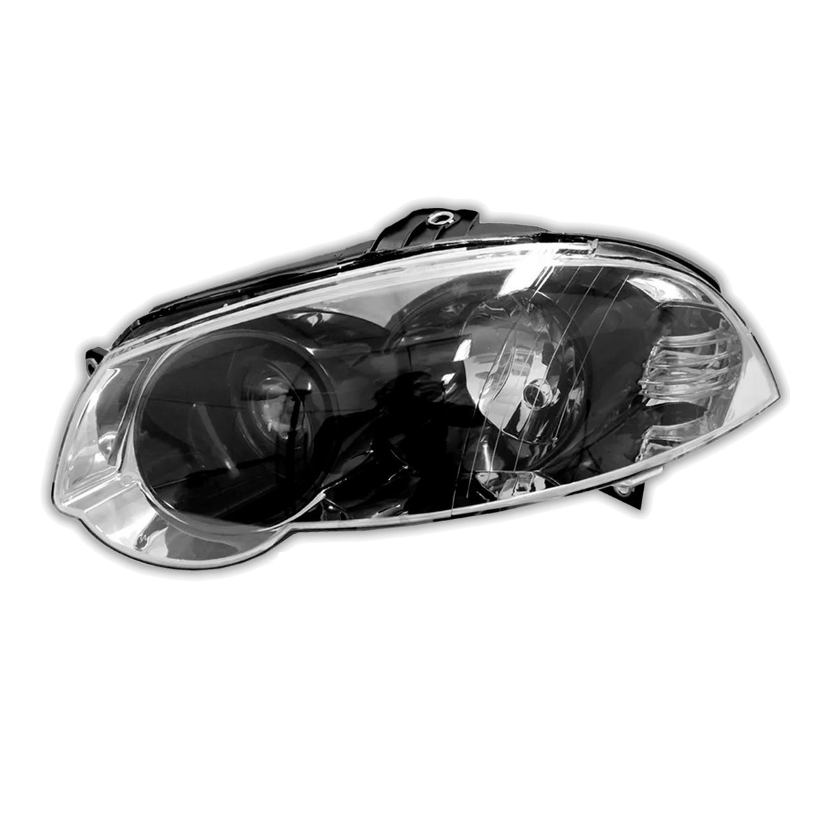 Semioptica Izquierda Fiat Strada Adventure 2009/ Fondo Cromado Aro Negro