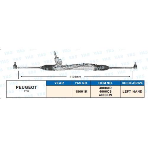 CREMALLERA HIDRAULICA PEUGEOT CITROEN 206 4000EW-4000AR-4000CS =18001K