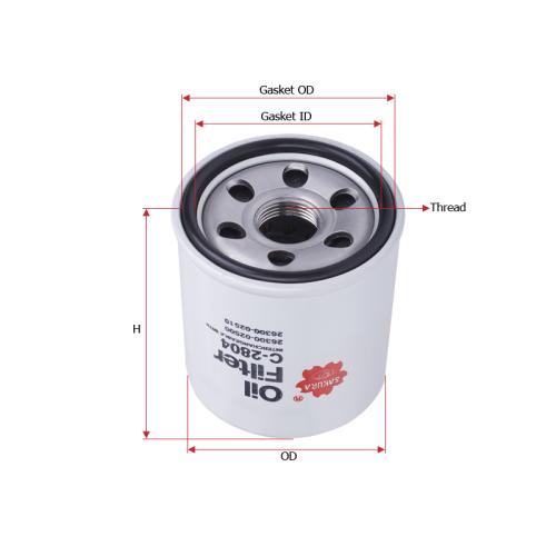 FILTRO ACEITE KIA PICANTO PRIDE 1.3 ASIA TOWER 20mm (1.5) SAKURA 2630035014-2630035004-2630002500
