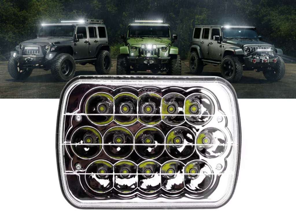 Faro auxiliar rectangular LED 15 diodos 170mm 12/24V