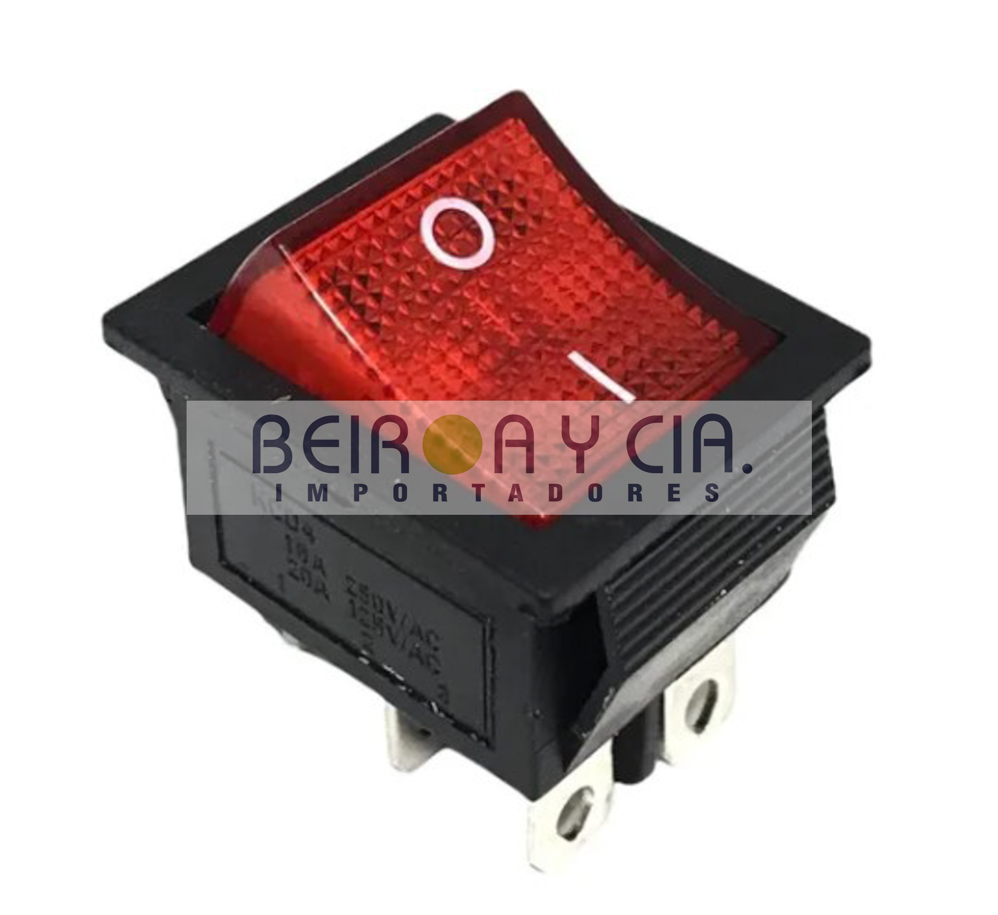 LLAVE TECLA 1 GOLPE ON-OFF 6P C/LUZ 15A