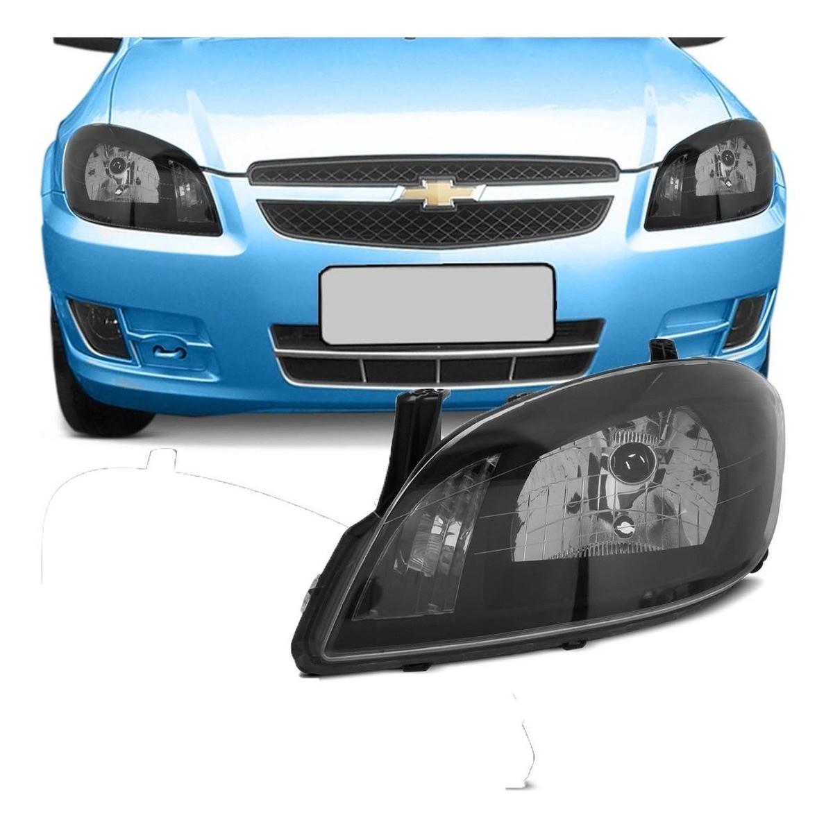 Semioptica Izquierda Chevrolet Celta 2007 / 2016 Fondo Negro