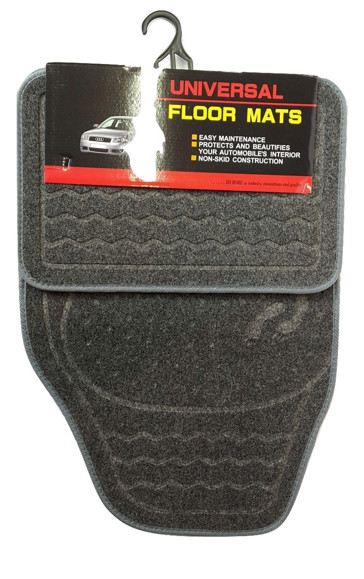 JUEGO DE ALFOMBRAS DE MOQUETTE COLOR GRIS