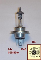 LAMPARA 24V H4 P43 100/90W NAITE