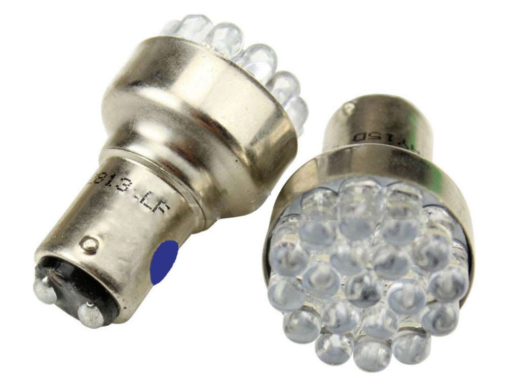LAMPARA LED 12V. 21/5W AZUL JGO