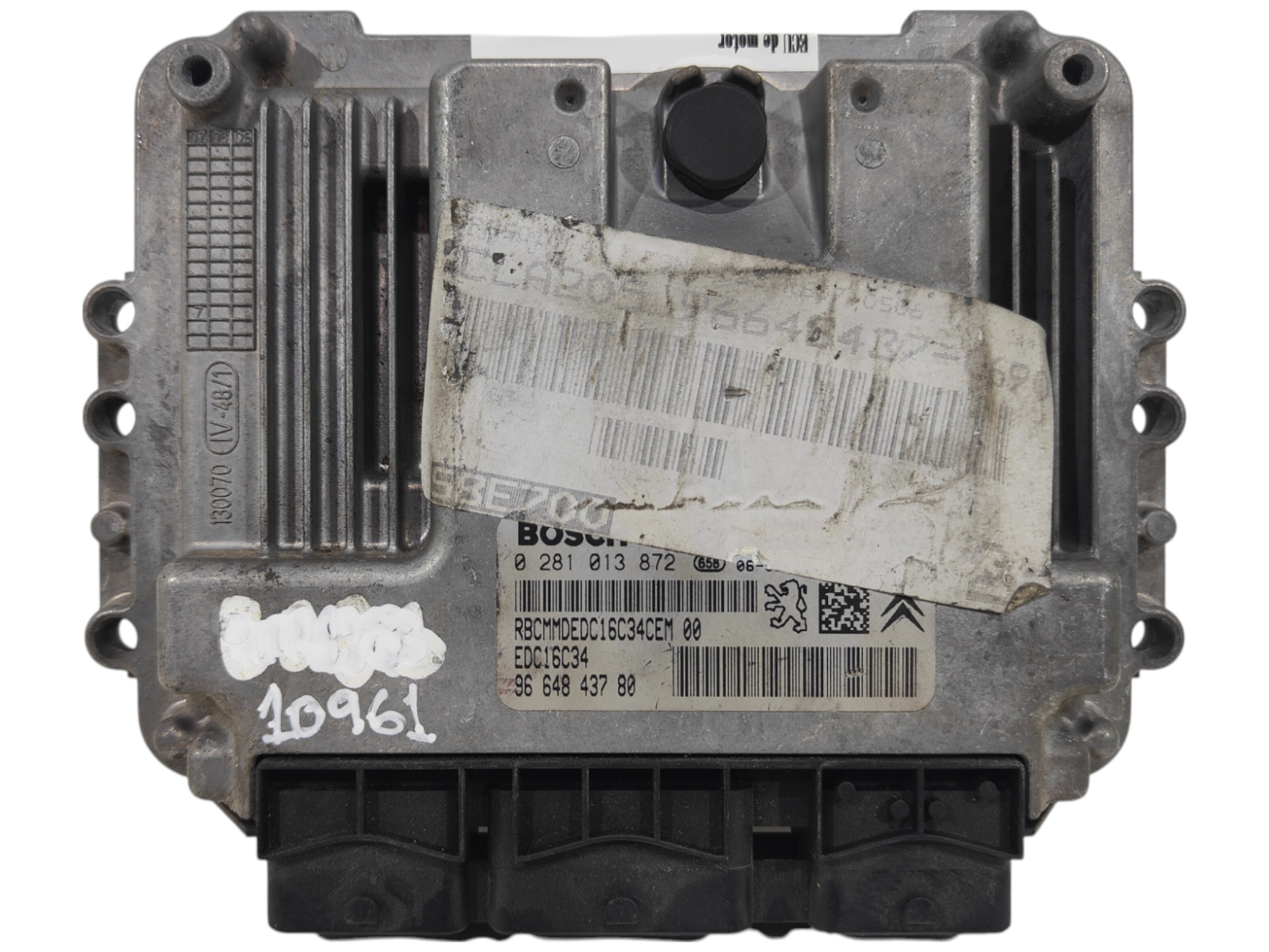ECU de motor Peugeot Citroen 1.6 HDI 2006, Ref: 10961-K3B9