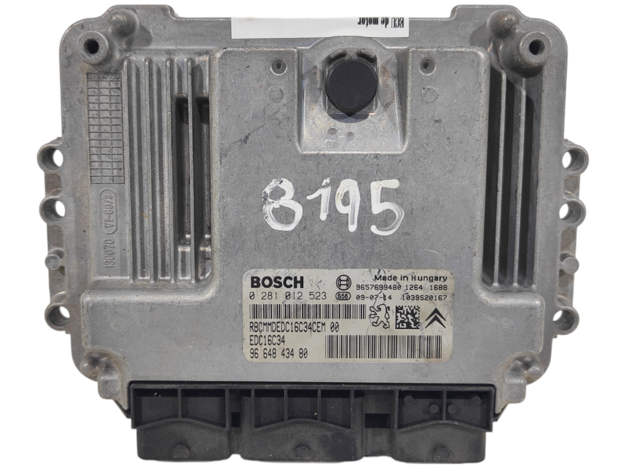 ECU de motor Peugeot 207 1.4 HDI 2009, Ref: 8195-K3A7