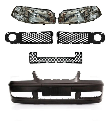 Kit Paragolpe Rejillas Y Semiopticas Simples Vw Gol G3