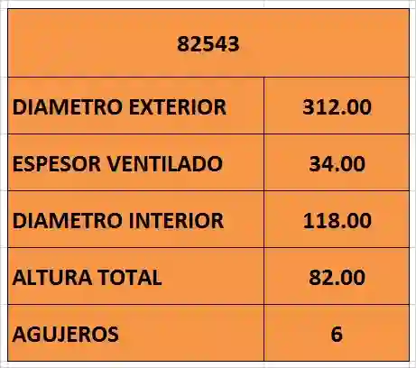 Disco de freno delantero ventilado
