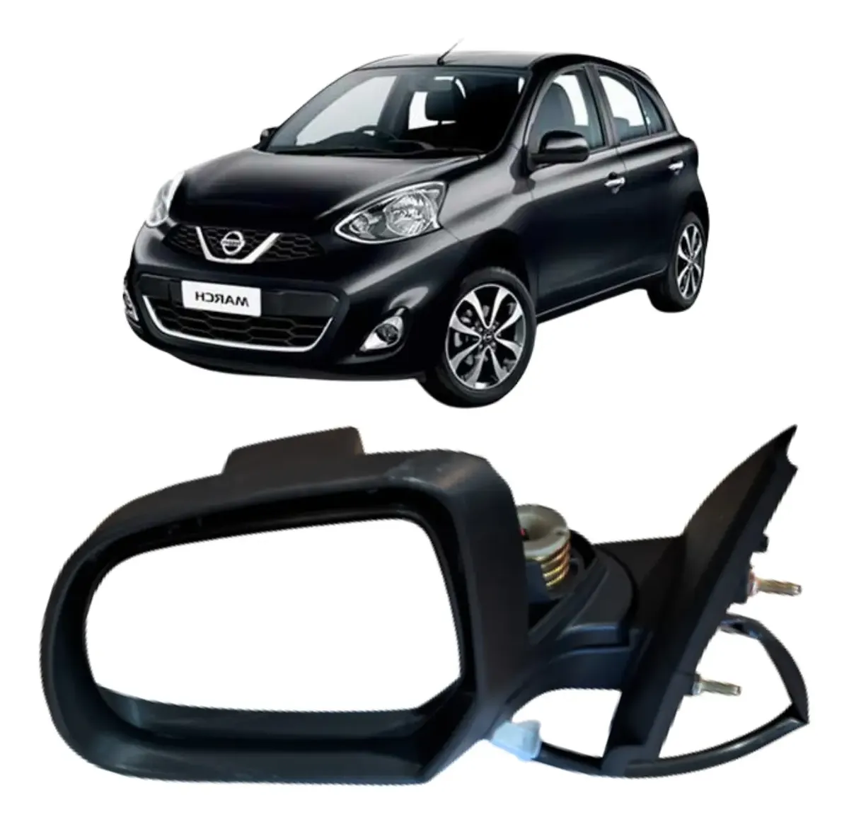Espejo retrovisor eléctrico izquierdo para Nissan March de 2011 a 2014