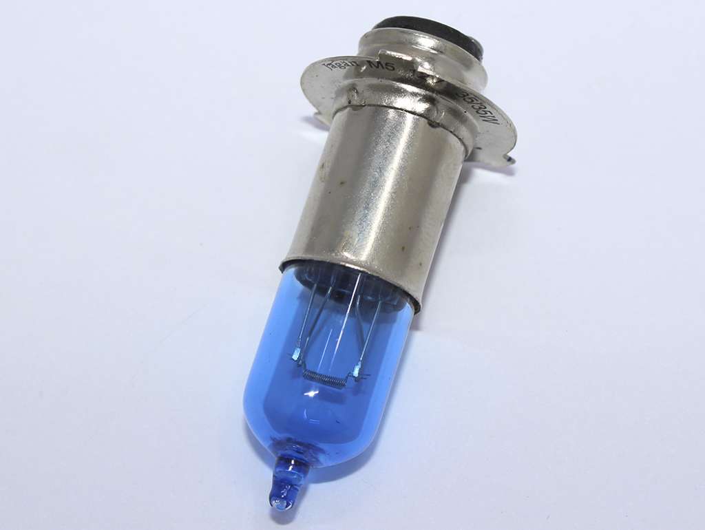 LAMPARA MOTO 12V. 35/35 3P AZUL HALOGE