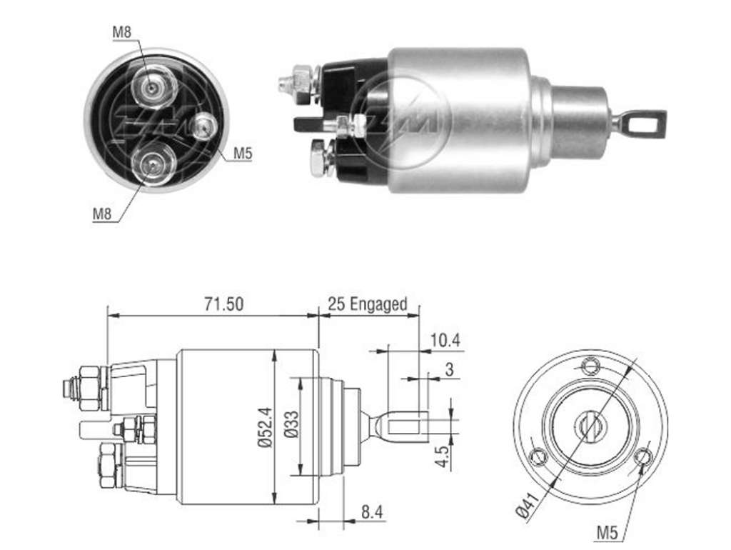 SOLENOIDE BOSCH CI BERLINGO/JUMPER/C4/C5