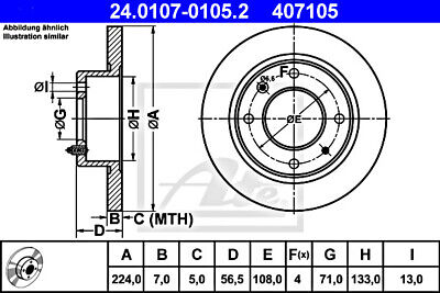 DISCO DE FRENO TRASERO CITROEN BX CIFAM 800-113 [CIFAM]