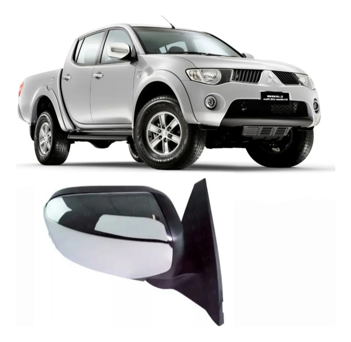 Espejo Eléctrico Mitsubishi L200 2008 A 2015 Derecho