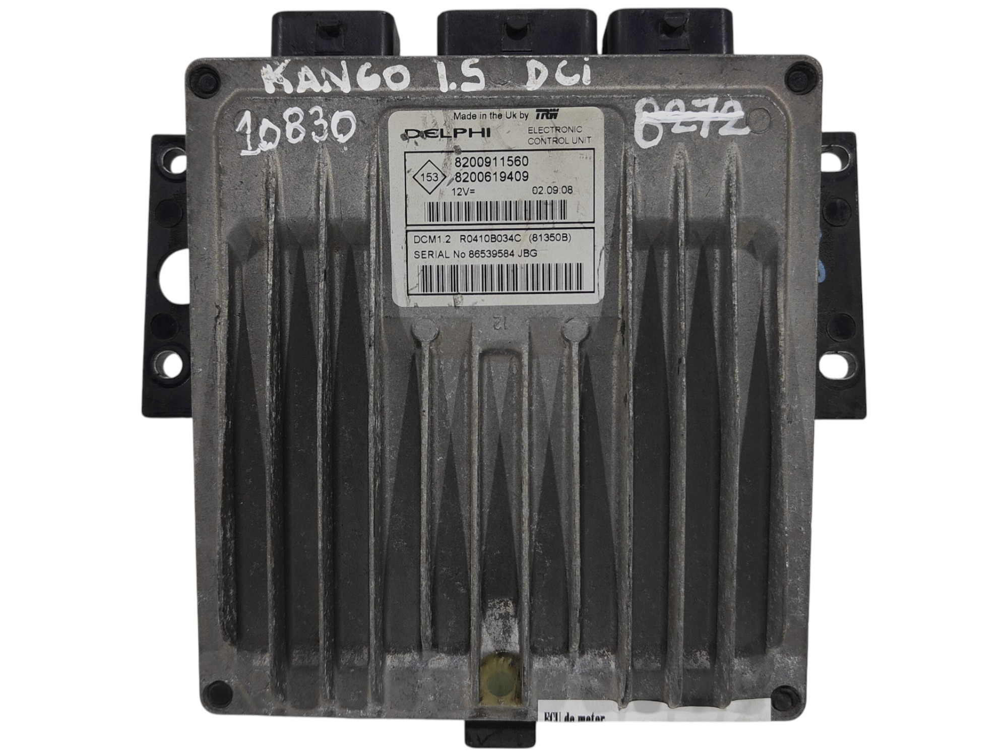 ECU de motor Renault KANGOO 1.5 dci , Ref: 10830-K3A5