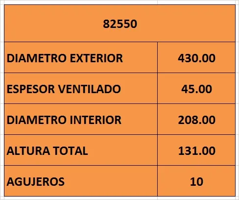 DISCO FRENO 430mm 10 AGUJEROS DEL/TRA SCANIA TODOS