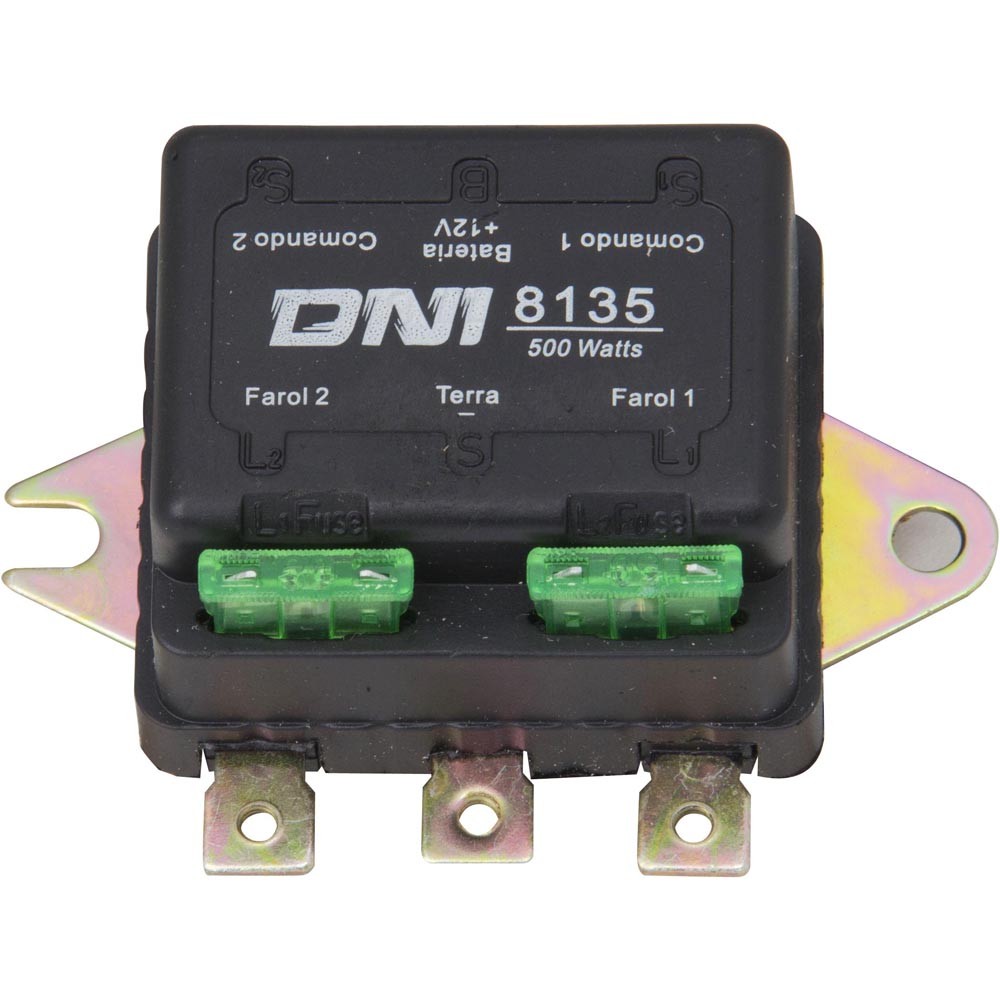 RELAY DNI 8135 DOBLE 12 VOLT CON FUSIBLES
