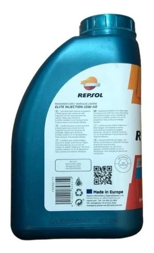 Aceite Repsol 10w-40 Injection 1 Litro