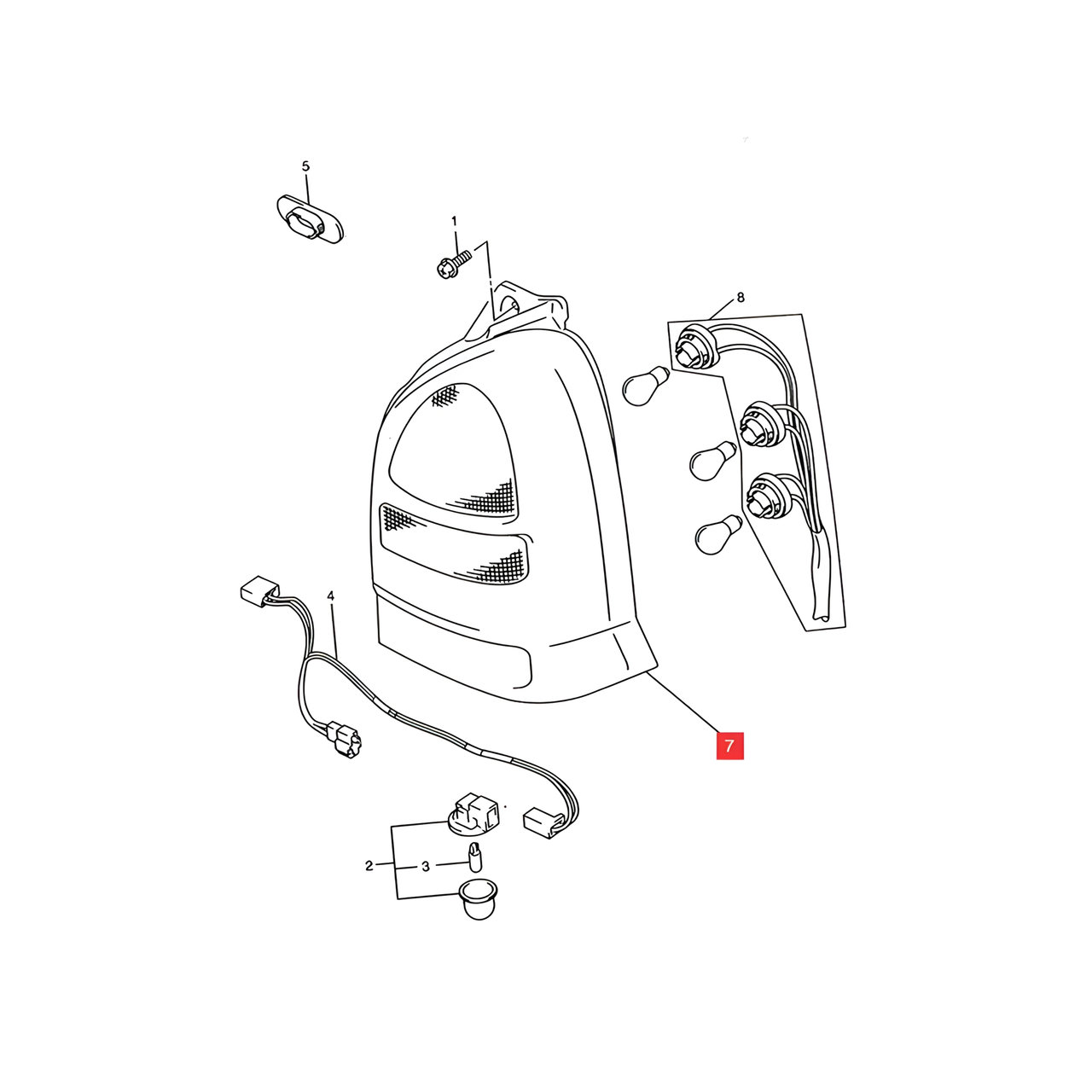 FARO TRASERO IZQ. AMBAR -ORIGINAL-