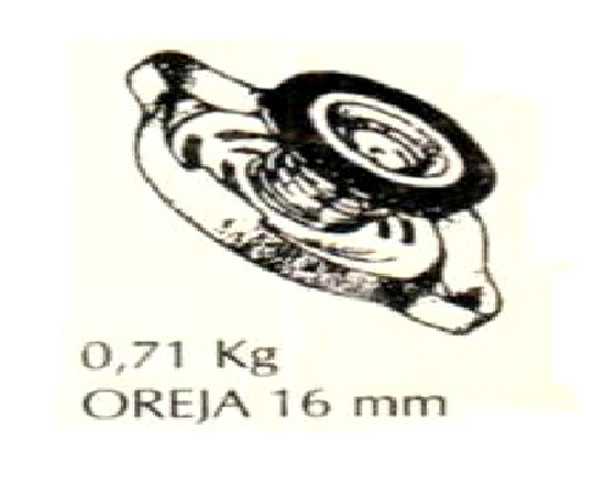 TAPON NAP K OREJA 16MM 0.71KG 10LBS. ALFA/RENAULT