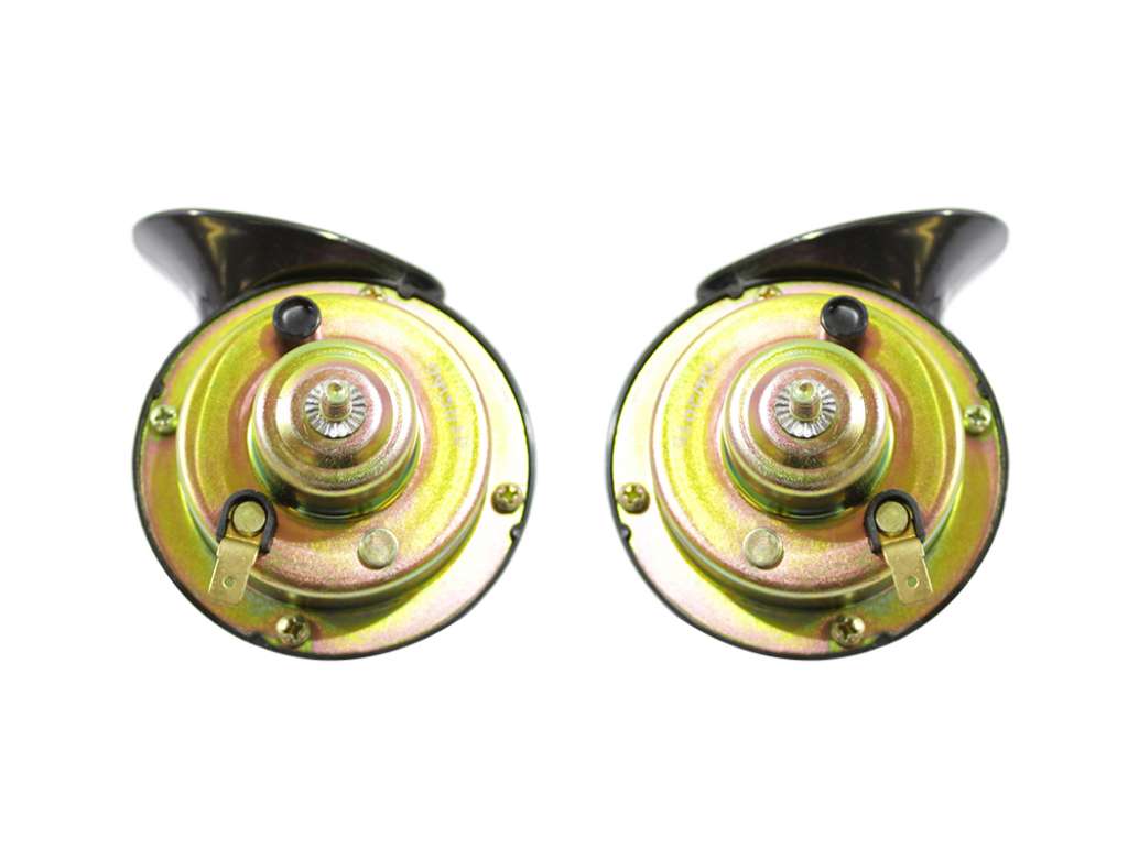 Bocina caracol universal 12V, 1 terminal, juego