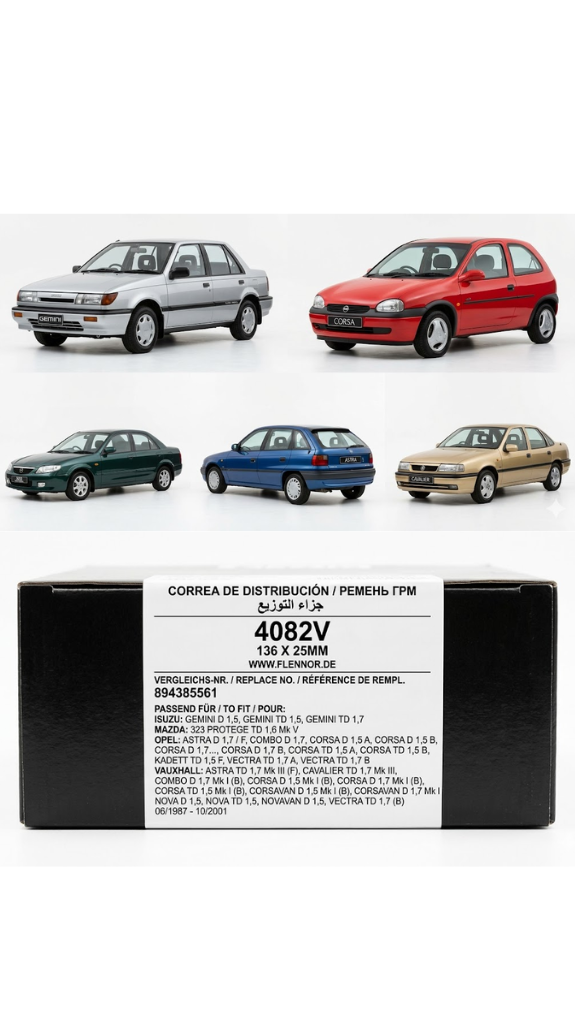 Correa de Distribución Flennor 4082V (Isuzu / Opel 1.5 – 1.7 Diésel)