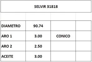 AROS 90.74mm MAXION 2.5TD STD (2cil) CTI