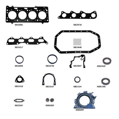 JGO. JUNTAS MOTOR VW GOL 1000 8V 2002... COMPLETO C/ RETENES Y JUNTA TAPA METALICA EA 111