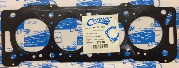 Junta de culata para motor Citroën-Peugeot 1.9D DW8 de 1.34mm con 3 muescas