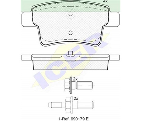 PASTILLAS FRENO TRASERAS PEUGEOT CITROEN 3008 C4 PICASSO EUROPEAS [ICER]