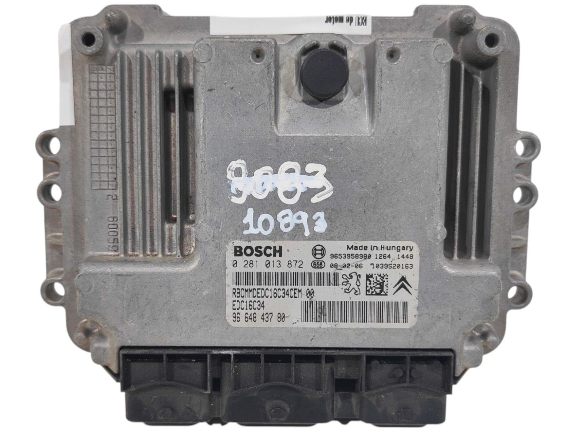 ECU de motor Peugeot Citroen 1.6 HDI 2008, Ref: 10893-K3A7