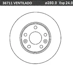 DISCO FRENO (280mm) DEL RENAULT DUSTER 2.0 11