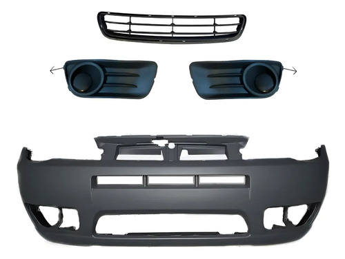 Kit Paragolpe Fiat Siena Fire Con Rejilla Central Laterales
