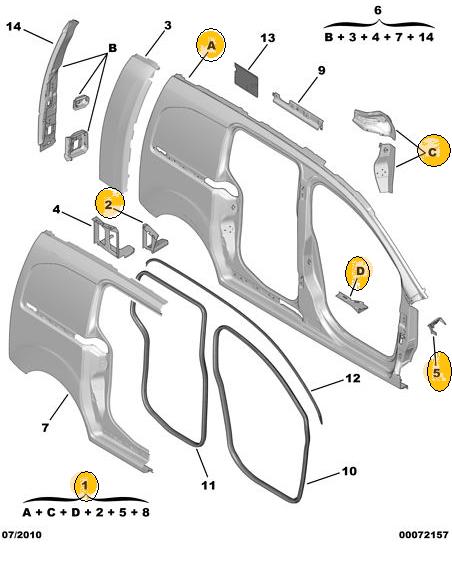 LATERAL DERECHO CITROEN BERLINGO PEUGEOT PARTNER B9 ORIGINAL [ORIGINAL PSA]