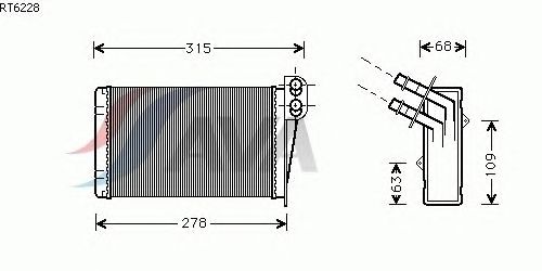 RADIADOR CALEFACCION RENAULT CLIO II SYMBOL [AVA COOLING]