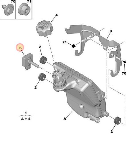 SENSOR NIVEL AGUA PARTNER DIESEL DEPOSITO ORIGINAL [ORIGINAL PSA]