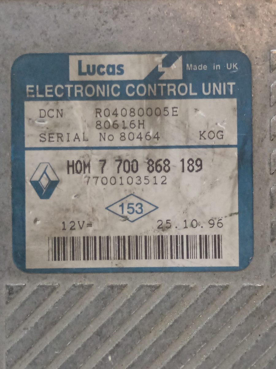 Centralita Motor Uce Renault Scenic (JA..) 1999-2003 1.9 dCi Authentique 7700868189