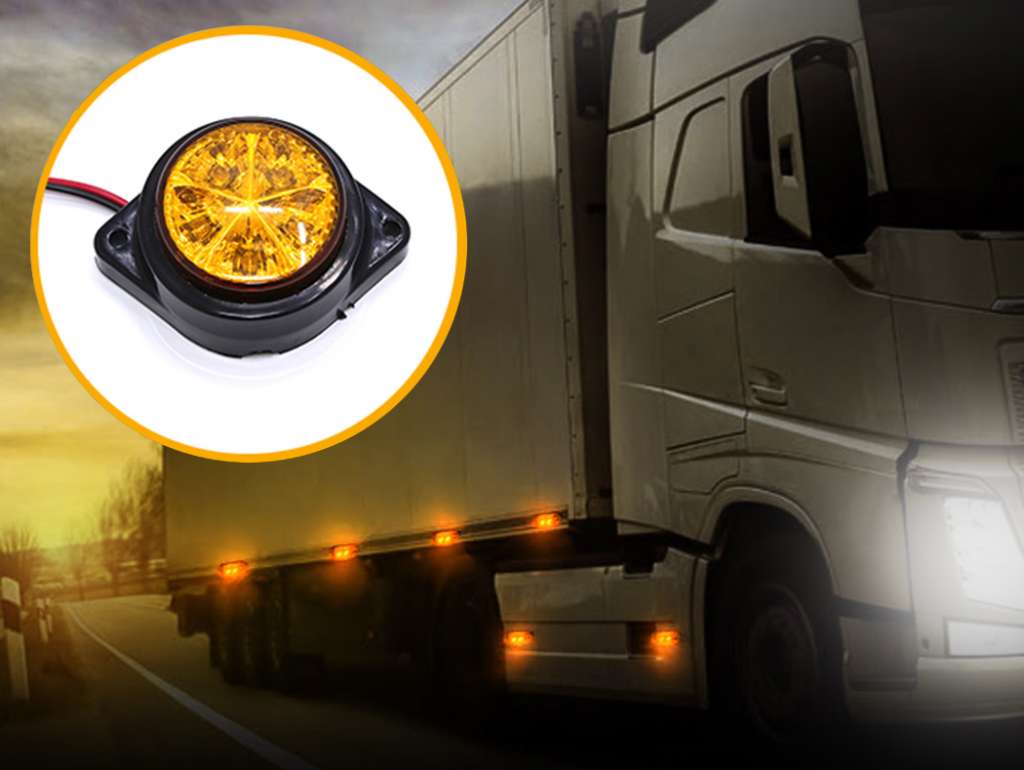 FARO LATERAL UNIV. 24V 5 LED AMBAR