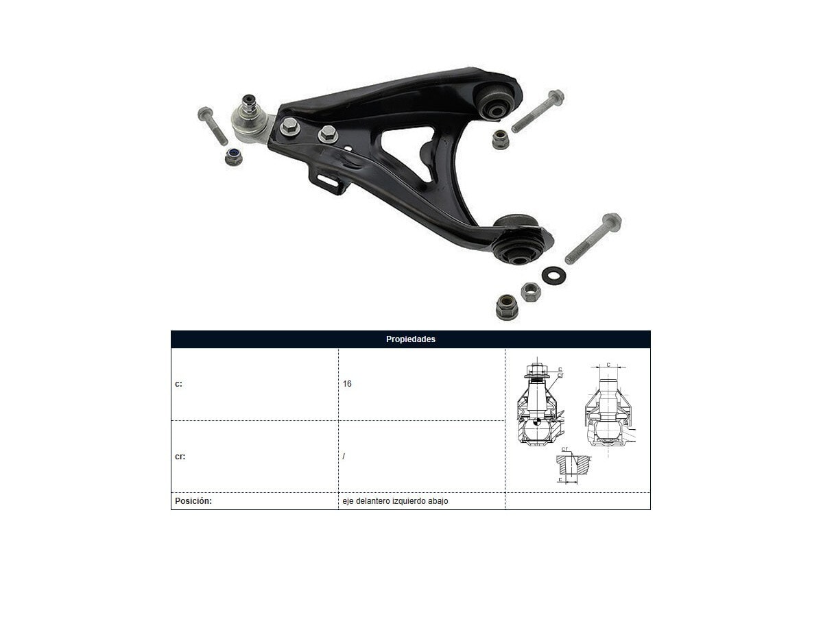 Parilla De Suspension Delantera Renault Megane/Scenic 96-01 Izq